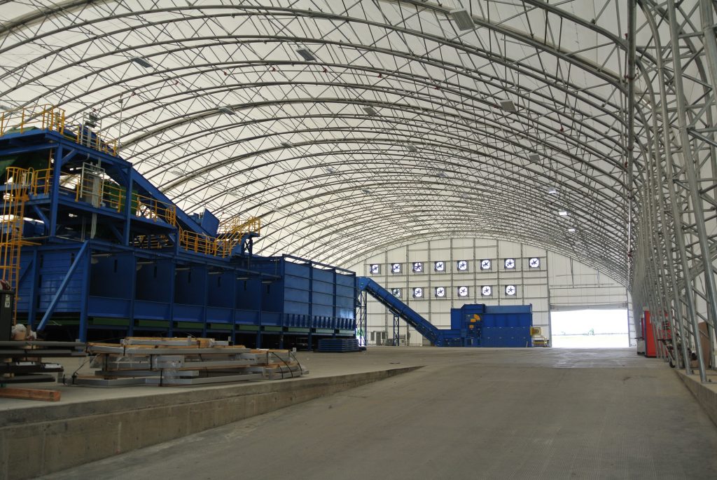 Fabric structures for environmental industries