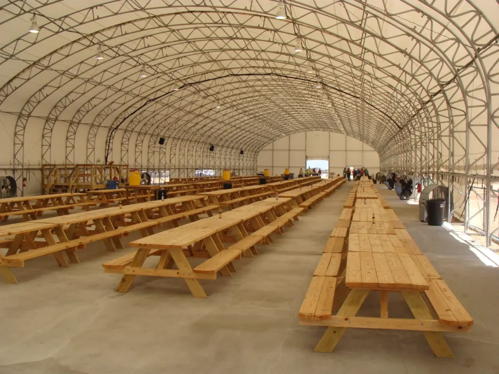 Fabric structures for environmental industries